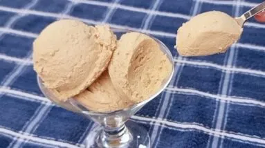 Só 2 INGREDIENTES! Sorvete CREMOSO Sem Açúcar, Poucos Carboidratos, Rico em Proteínas, Fácil, Rápido