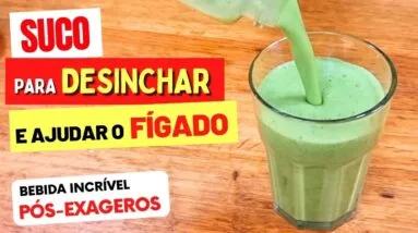 SUCO VERDE DETOX PÓS-EXAGEROS - DESINCHA e AJUDA O FÍGADO - Fácil, Rápido e Saudável