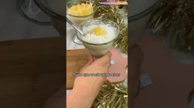 Abacaxi e coco! Misture assim e nunca mais precise de açúcar! Tão delicioso que não paro de fazer!