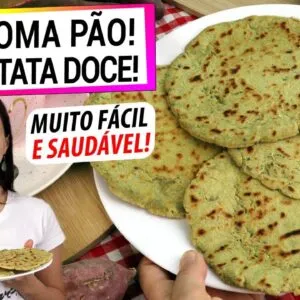 TROQUE O PÃO PELA BATATA DOCE! VEJA COMO É FÁCIL! SEM GLÚTEN E FEITO NA FRIGIDEIRA!