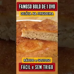 FAMOSO BOLO de 1 OVO na FRIGIDEIRA - SEM TRIGO, GOSTOSO, Fácil e Rápido