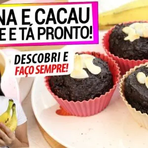 SÓ BANANA E CACAU E TÁ PRONTO! 3 INGREDIENTES E SEM AÇÚCAR, É TÃO SIMPLES QUE FAÇO SEMPRE!