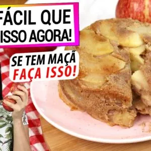 MUITA MAÇÃ E POUCA MASSA NESTA RECEITA SURPREENDENTE! LANCHE FÁCIL E SAUDÁVEL!