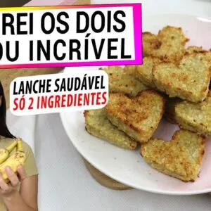 MISTURE COCO COM BANANA E TÁ PRONTO! LANCHE SAUDÁVEL MUITO FÁCIL SÓ 2 INGREDIENTES!