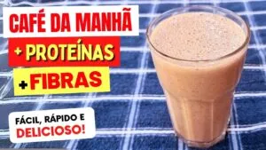 CAFÉ DA MANHÃ DE PROTEÍNAS E FIBRAS! Parece MILKSHAKE! Delicioso e SAUDÁVEL! Rápido e Fácil