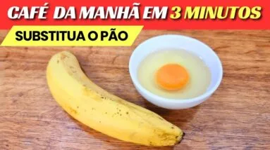 CAFÉ DA MANHÃ em 3 MIN! Misture OVO e BANANA e vai AMAR! Sem Trigo, Açúcar e Gordura - Fácil