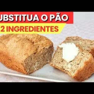 PÃO ZERO CARBOIDRATOS de 2 INGREDIENTES! Fácil, Sem Farinha, + Fibras e Proteínas (Low Carb!