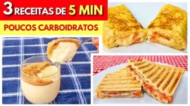 3 LANCHES DE 5 MIN e Low Carb! BAIXAR AÇÚCAR no Sangue, Gostosos, Fáceis, Saudáveis e Baratos