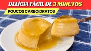Só 3 INGREDIENTES, 3 MIN e Baixo em Carboidratos! SEM AÇÚCAR, FARINHA e LEITE - Fácil e Low Carb