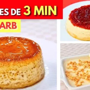 3 DOCES LOW CARB de 3 MIN e 3 INGREDIENTES! Sem Açúcar e Farinha, Fáceis e Saudáveis