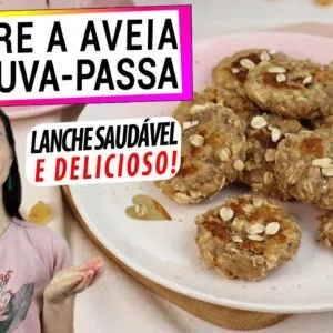 MISTURE A AVEIA COM A UVA PASSA NA FRIGIDEIRA! NUNCA VI LANCHE MAIS FÁCIL E SAUDÁVEL!