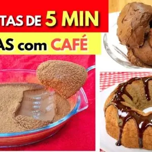3 RECEITAS de 5 MIN com CAFÉ! Sem Açúcar e Farinha, Fáceis, Saudáveis e Poucos Ingredientes