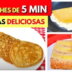 3 LANCHES DE 5 MIN com OVO, AVEIA E BANANA! Sem Farinha e Açúcar, Poucas Calorias, Fácil e Saudável