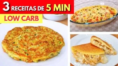 3 JANTARES de 5 MIN LOW CARB! Fáceis, Baratos, Saudáveis, Poucos Ingredientes e Poucos Carboidratos