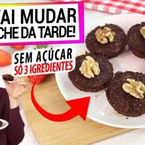 LANCHE SAUDÁVEL PERFEITO! SÓ 3 INGREDIENTES, FÁCIL, SEM AÇÚCAR E SEM FARINHA!