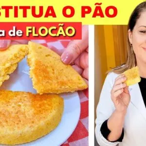 SUBSTITUA O PÃO! Coloque ÁGUA NO FLOCÃO e Vai AMAR! Fácil, Rápido e Saudável (na Frigideira)