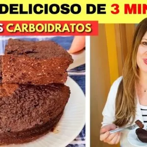 BOLO de 3 MIN quase ZERO CARBOIDRATOS! Sem Farinha, Açúcar e Leite - Fácil, Rápido e Fofinho
