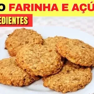ZERO FARINHA E AÇÚCAR! Só 3 INGREDIENTES - Biscoito Gostoso e Saudável - Sem Leite, Manteiga e Ovo