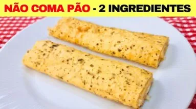 ZERO CARBOIDRATOS! Substitua o Pão com 2 INGREDIENTES, SEM FARINHA, + PROTEÍNAS, Fácil e Rápido