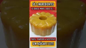 Só 3 INGREDIENTES e SABOR DE INFÂNCIA! Sem Açúcar e Leite, Fácil e Delicioso