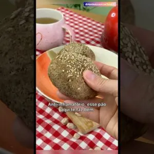 Pão anti-inflamatório, saudável de verdade! Sem glúten, integral e vegano. Sem lactose.