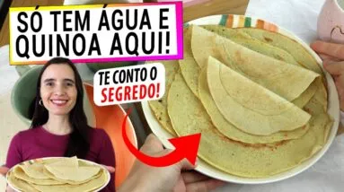 SÓ MISTURE A QUINOA COM ÁGUA! LANCHE SAUDÁVEL MUITO FÁCIL DE FRIGIDEIRA! É SURPREENDENTE!