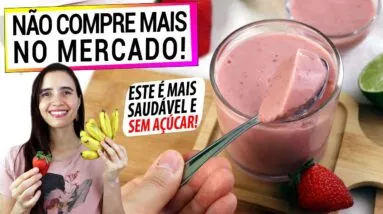 BANANA E MORANGO, MISTURE ASSIM NA PANELA! NUNCA MAIS COMPRE NO MERCADO! SEM AÇÚCAR, MAIS SAUDÁVEL!