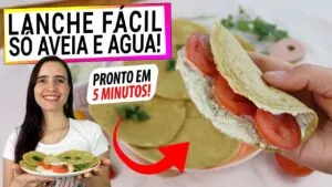 SE TEM AVEIA, FAÇA ESTE LANCHE NA FRIGIDEIRA! SAUDÁVEL FÁCIL, SÓ 2 INGREDIENTES!