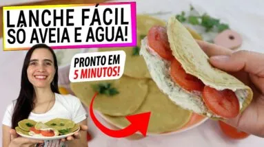 SE TEM AVEIA, FAÇA ESTE LANCHE NA FRIGIDEIRA! SAUDÁVEL FÁCIL, SÓ 2 INGREDIENTES!