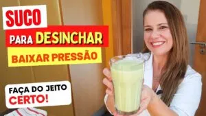 Suco para DESINCHAR e BAIXAR A PRESSÃO ALTA - LOW CARB, Muitas Fibras, Fácil, Rápido e Gostoso