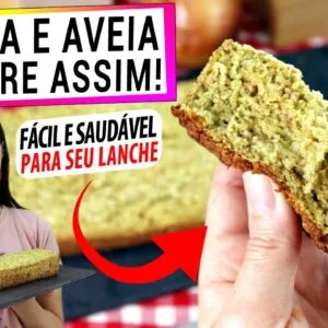 SE TEM CEBOLA E AVEIA, MISTURE ASSIM OS DOIS PARA ESTE LANCHE FÁCIL MUITO SAUDÁVEL! SUBSTITUI O PÃO!