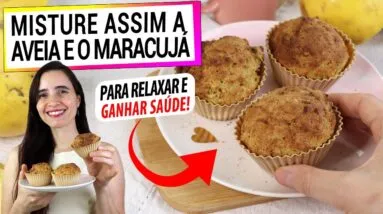 SE TEM AVEIA, FAÇA ESTE LANCHE FÁCIL SAUDÁVEL COM O MARACUJÁ! FOFINHO E S/ AÇÚCAR, NÃO PARO DE FAZER