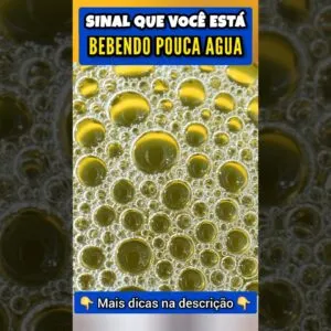 SINAL que está BEBENDO POUCA ÁGUA