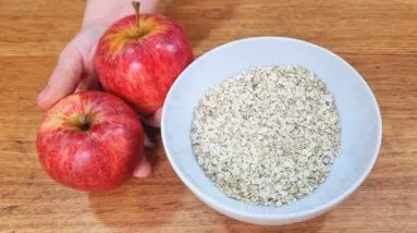 Só 3 MIN! Misture AVEIA E MAÇÃ e vai VICIAR nessa DELÍCIA! Sem Açúcar e Farinha - Fácil e Rápido