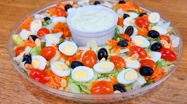 Salada de Fim de Ano - Linda, Fácil, Poucas Calorias, Barata e Deliciosa - Todos vão Amar!