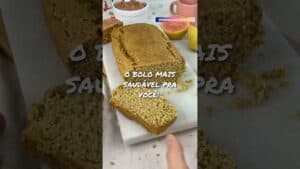 Isso que é bolo saudável! Sem glúten, óleo, sem lactose, vegano e integral! Fácil!