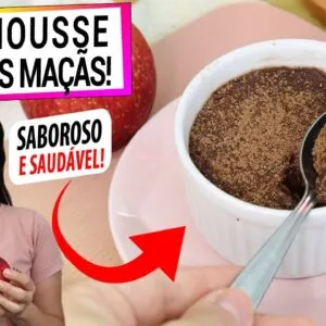 COM APENAS 2 MAÇÃS, FIZ ESTA MOUSSE DE CHOCOLATE SAUDÁVEL! SEM LACTOSE, VEGANA, A MAIS FÁCIL!