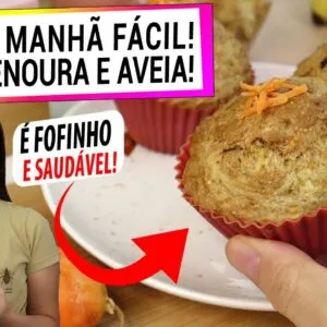 SE TEM AVEIA E CENOURA, JUNTE ASSIM PARA UM CAFÉ DA MANHÃ FÁCIL E SAUDÁVEL! FICA SUPER FOFINHO!