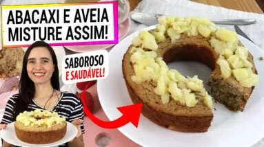 SE TEM AVEIA, MISTURE COM O ABACAXI ASSIM! SAUDÁVEL, É PERFEITO PARA O LANCHE DA TARDE!