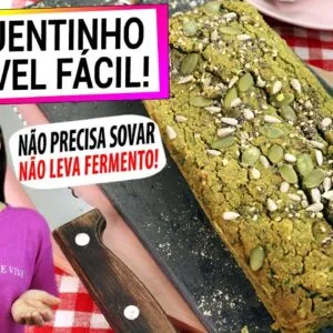 PÃO QUENTINHO SAUDÁVEL FÁCIL! SEM GLÚTEN E VEGANO! SÓ MISTURE ASSIM E TÁ PRONTO!