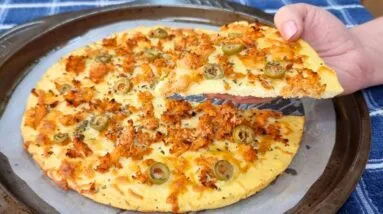 Pizza ZERO CARBOIDRATOS Deliciosa, FÁCIL, Rápida e Saudável (+ Proteínas e Fibras) - Low Carb