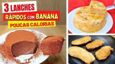 3 RECEITAS de 5 MIN com BANANA! Sem Açúcar e Trigo, Fáceis, Poucas Calorias e Saudáveis