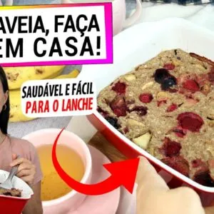 SE TEM AVEIA, MISTURE ASSIM PARA O MAIS FÁCIL E SAUDÁVEL LANCHE DA TARDE! SEM GLÚTEN, VEGANO!