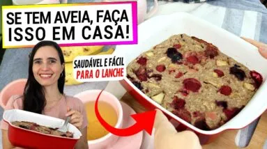 SE TEM AVEIA, MISTURE ASSIM PARA O MAIS FÁCIL E SAUDÁVEL LANCHE DA TARDE! SEM GLÚTEN, VEGANO!