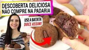 DESCOBRI PARA O LANCHE DA TARDE E NÃO PARO DE FAZER! SÓ AMASSAR UMA BATATA DOCE, É SAUDÁVEL E FÁCIL!