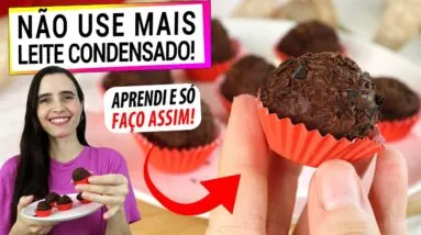 MUITO MELHOR QUE BRIGADEIRO, NÃO USE LEITE CONDENSADO! APRENDI E NÃO PARO DE FAZER! ZERO AÇÚCAR!