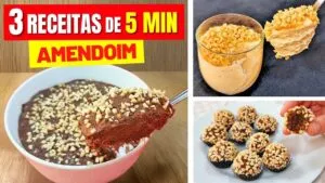 3 Receitas de 5 MIN com AMENDOIM -  SEM AÇÚCAR e TRIGO, Rápido, Fácil, Barato e Saudável
