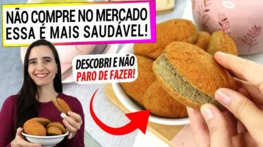 DESCOBRI ESTA RECEITA PRA TROCAR O PÃO E NÃO COMPREI MAIS NO MERCADO! MUITO MAIS SAUDÁVEL!