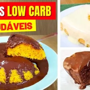 3 Receitas de BOLO LOW CARB de 5 MINUTOS - SEM AÇÚCAR e TRIGO, Rápido, Fácil, Barato e Saudável 🍰
