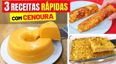 3 Receitas com Cenoura SAUDÁVEIS, FÁCEIS, RÁPIDAS e Versáteis - SEM TRIGO E AÇÚCAR - Deliciosas!